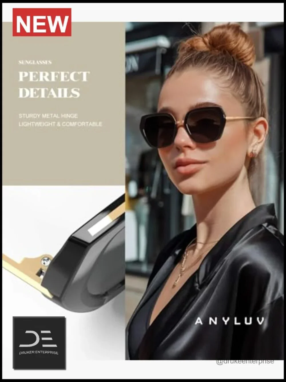Polarized Sunglasses for Women UV400 Protection Trendy Hexagonal
